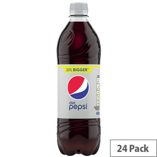 Diet Pepsi Cola Soft Drink 600ml Soft Drink Bottles Pack of 24