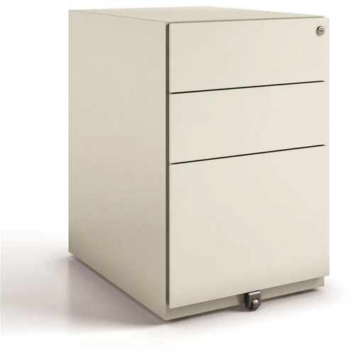 Tall Mobile Steel Pedestal Under Desk 3 Drawer Goose Grey Tall Mobile Steel Pedestal Under Desk 3 Drawer Goose Grey