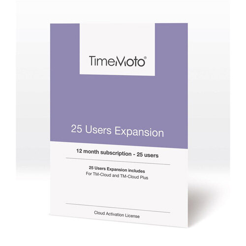Safescan TimeMoto User Expansion 25 Users for Cloud / Cloud Plus Time Attendance Software Safescan TimeMoto User Expansion 25 Users for Cloud / Cloud Plus Time Attendance Software