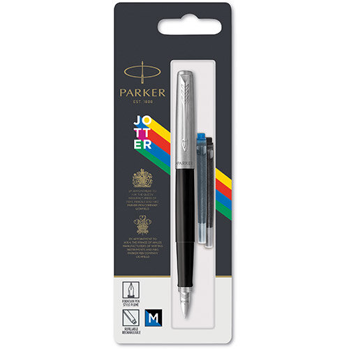 Parker Jotter Original Fountain Pen Medium Black Ink 2096430 Parker Jotter Original Fountain Pen Medium Black Ink 2096430
