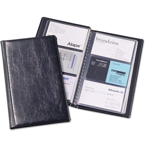 Visifix Business Card Album Fixed Welded Pockets Capacity 72 Dark Blue Ref 2400/01 Visifix Business Card Album Fixed Welded Pockets Capacity 72 Dark Blue Ref 2400/01