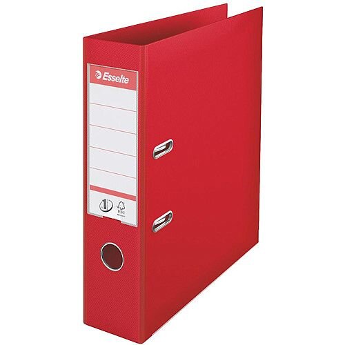 Esselte No.1 Power A4 Lever Arch File PP 500 Sheets 75mm Spine Red Ref 879983 Esselte No.1 Power A4 Lever Arch File PP 500 Sheets 75mm Spine Red Ref 879983