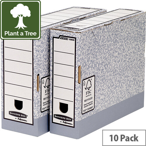 Fellowes Bankers Box Transfer File 80mm Grey/White Ref 1180001 Pack of 10 Fellowes Bankers Box Transfer File 80mm Grey/White Ref 1180001 Pack of 10