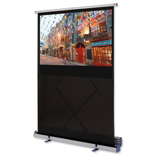 Nobo Portable Floorstanding Projection Screen 1600x1000mm - Turn this flexible carry case into a full-sized Portable Projection Screen in less than 5 seconds - for use in rooms where a screen cannot be attached to the wall