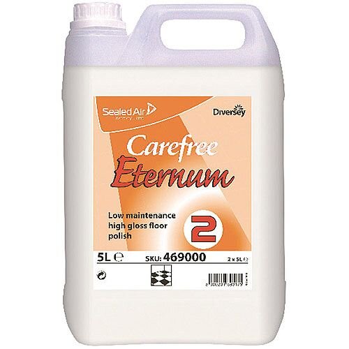 Diversey CareFree Eternum High Gloss Floor Polish 5 Litres -  suitable for use on all floor types - high gloss finish that is resistant to scuffs, dirt and heavy traffic