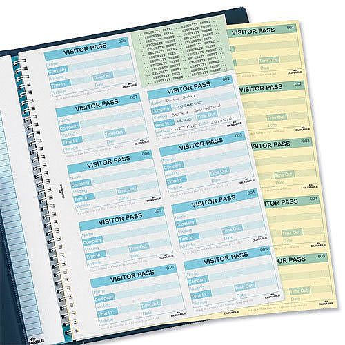 Durable Visitors Book Refill of 100 W90xH60mm Badge Inserts 1464-00 Durable Visitors Book Refill of 100 W90xH60mm Badge Inserts 1464-00