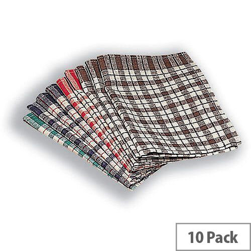 Assorted Colours Check Design Cotton Tea Towels 430x680mm 10 Pack KRSRY0311 Assorted Colours Check Design Cotton Tea Towels 430x680mm 10 Pack KRSRY0311