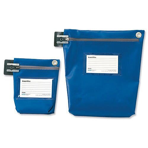 Versapak Medium Cash Bag Tamper-Evident Zip Heavyweight Material Blue Versapak Medium Cash Bag Tamper-Evident Zip Heavyweight Material Blue