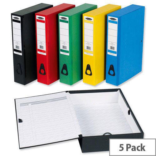 Foolscap Box File Blue Paper Lock Finger Pull and Catch 75mm Spine Pack 5 Concord Classic Foolscap Box File Blue Paper Lock Finger Pull and Catch 75mm Spine Pack 5 Concord Classic