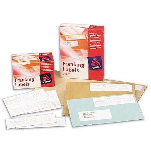 Avery Franking Labels 1 per Sheet FL04 140x38mm White 1000 Labels