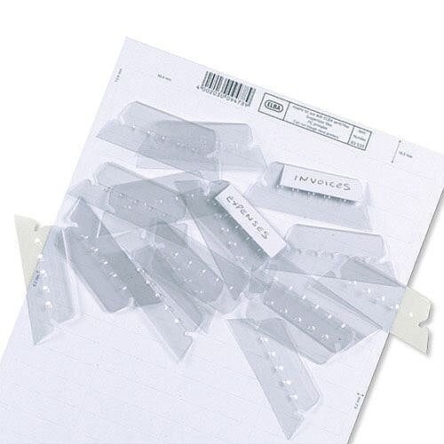 Plastic Tabs for Elba Ultimate Vertic Flex Suspension Files L140030 Pack 25 