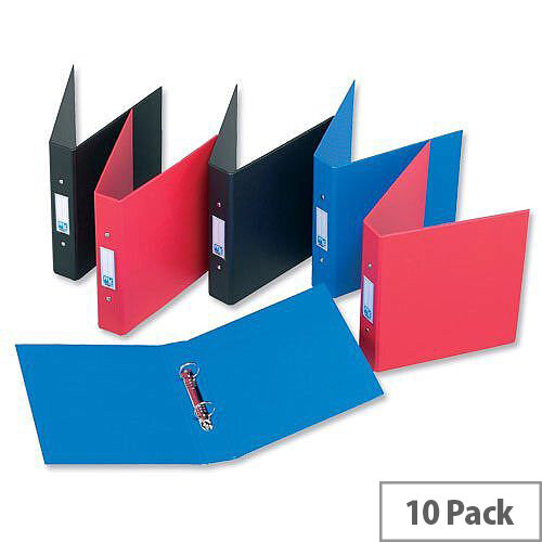 Elba A5 Red Ring Binders Heavyweight PVC 2 O-Ring Size 25mm Pack of 10 Elba A5 Red Ring Binders Heavyweight PVC 2 O-Ring Size 25mm Pack of 10