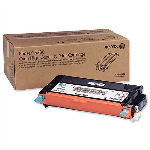 Xerox Laser Toner Cartridge High Yield Page Life 5900 Cyan 106R01392 Xerox Laser Toner Cartridge High Yield Page Life 5900 Cyan 106R01392