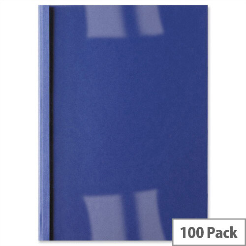 GBC Thermal Binding Covers IB451003 Clear Front Back Royal Blue 1.5mm A4 Pack 100