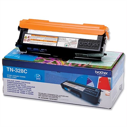Brother TN328C Cyan Super High Yield Laser Toner Cartridge Brother TN328C Cyan Super High Yield Laser Toner Cartridge
