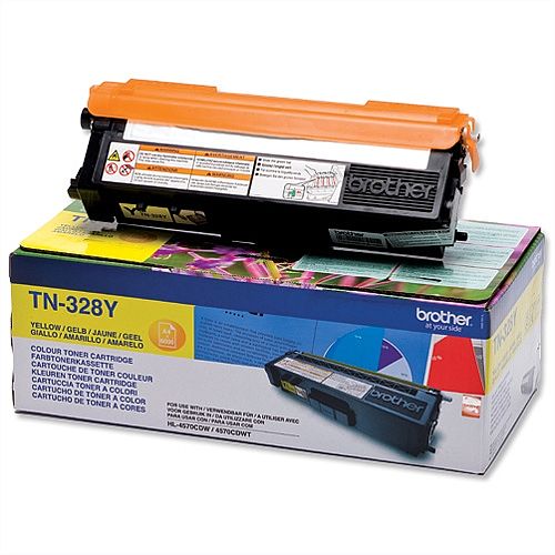 Brother TN328Y Yellow Super High Yield Laser Toner Cartridge