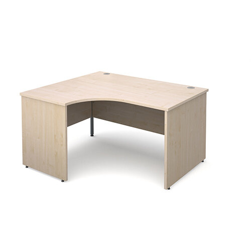 Maestro 25 PL left hand ergonomic desk 1400mm - maple panel leg design Maestro 25 PL left hand ergonomic desk 1400mm - maple panel leg design