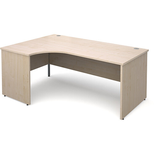 Maestro 25 PL left hand ergonomic desk 1800mm - maple panel leg design Maestro 25 PL left hand ergonomic desk 1800mm - maple panel leg design