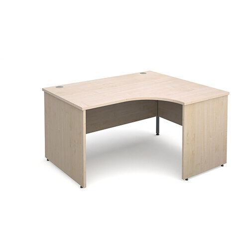 Maestro 25 PL right hand ergonomic desk 1400mm - maple panel leg design Maestro 25 PL right hand ergonomic desk 1400mm - maple panel leg design