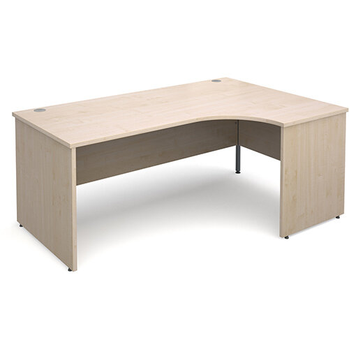 Maestro 25 PL right hand ergonomic desk 1800mm - maple panel leg design Maestro 25 PL right hand ergonomic desk 1800mm - maple panel leg design