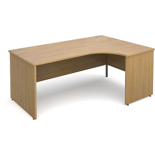 Maestro 25 PL right hand ergonomic desk 1800mm - oak panel leg design Maestro 25 PL right hand ergonomic desk 1800mm - oak panel leg design