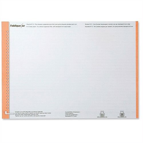 Card Inserts for Elba Ultimate AZO Suspension Files L120700 Pack 10x25