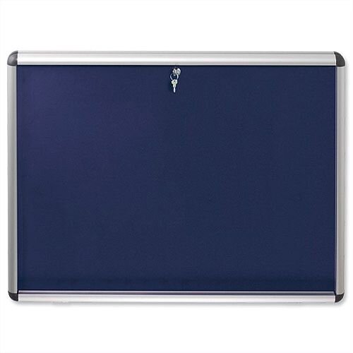 Nobo A1 Display Cabinet Noticeboard Visual Insert Lockable Blue Nobo A1 Display Cabinet Noticeboard Visual Insert Lockable Blue