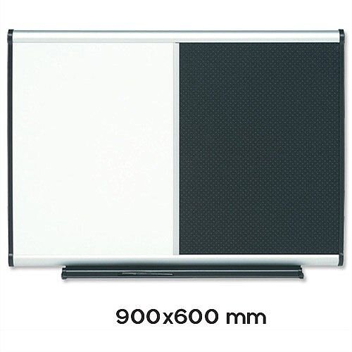 Nobo Prestige Combination Magnetic Whiteboard and Foamboard Black 900 x 600mm Nobo Prestige Combination Magnetic Whiteboard and Foamboard Black 900 x 600mm