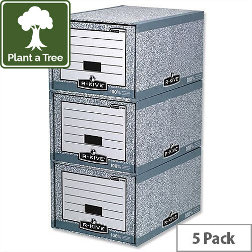 Fellowes Bankers Box System Archive Foolscap Storage Drawer 01820 Pack 5 Fellowes Bankers Box System Archive Foolscap Storage Drawer 01820 Pack 5