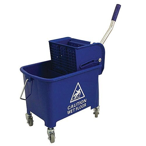 Mop Bucket Mobile Colour-coded with Handle 4 Castors 20 Litre Blue SPC/MB20B Mop Bucket Mobile Colour-coded with Handle 4 Castors 20 Litre Blue SPC/MB20B