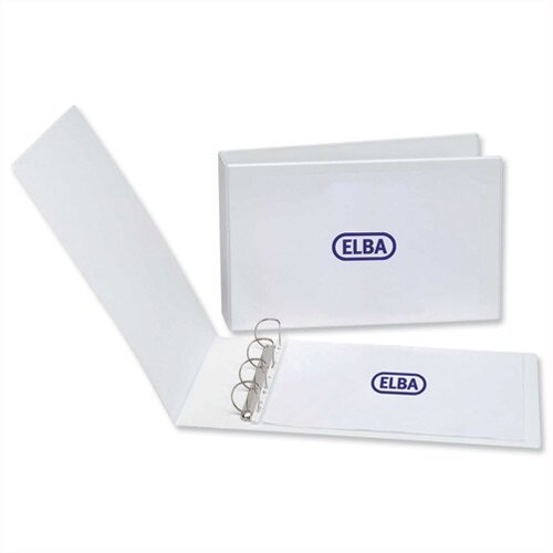 Elba Presentation A3 White Ring Binder 50mm spine Landscape 50mm 4 D-Ring Pack 2 Elba Presentation A3 White Ring Binder 50mm spine Landscape 50mm 4 D-Ring Pack 2