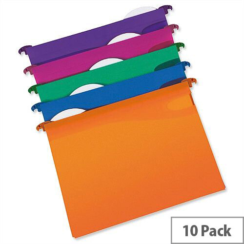 Rexel Multifile A4 Suspension File Plastic 30mm Assorted Pack 10 Rexel Multifile A4 Suspension File Plastic 30mm Assorted Pack 10