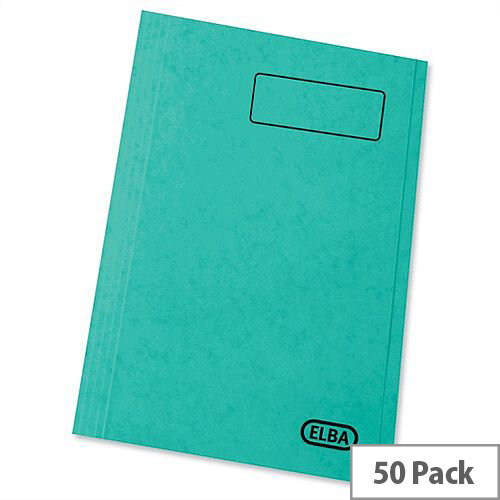 Elba StrongLine Square Cut Folder 320gsm 32mm Foolscap Green Pack 50 Ref 100090022 Elba StrongLine Square Cut Folder 320gsm 32mm Foolscap Green Pack 50 Ref 100090022