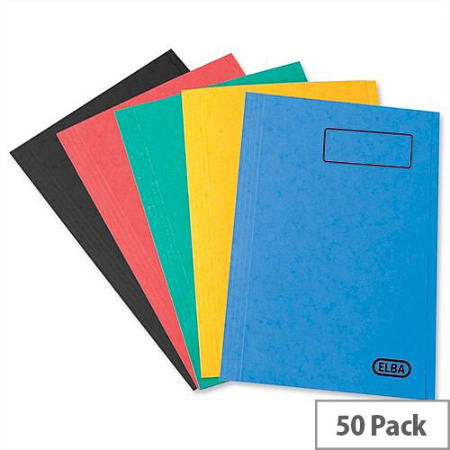 Elba StrongLine Square Cut Folder 320gsm 32mm Foolscap Assorted Pack 50 Ref 100090267 Elba StrongLine Square Cut Folder 320gsm 32mm Foolscap Assorted Pack 50 Ref 100090267