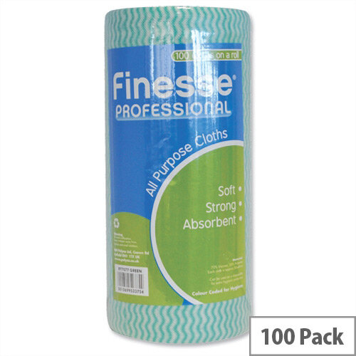 5 Star Professional All-purpose Cloths Roll Pack 100 Green W230xL500 7077 5 Star Professional All-purpose Cloths Roll Pack 100 Green W230xL500 7077
