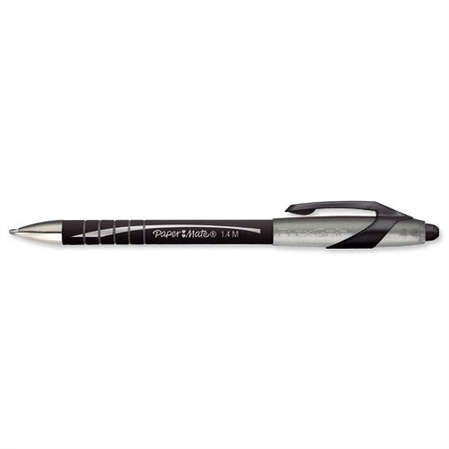 Paper Mate Flexgrip Elite Black Ballpoint Pen Retractable Pack 12 Paper Mate Flexgrip Elite Black Ballpoint Pen Retractable Pack 12