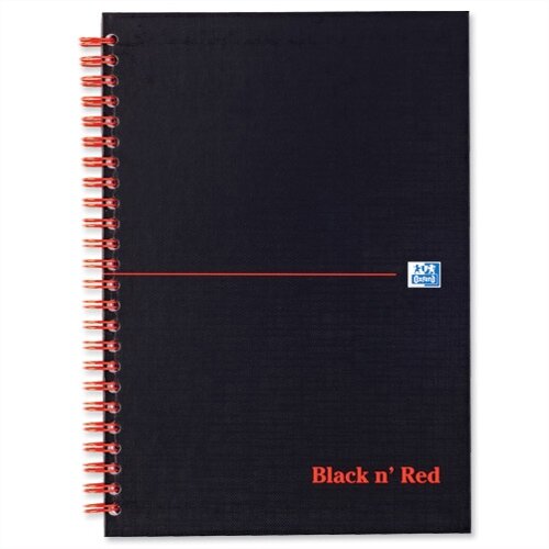 Black n Red A4 + Wirebound Book Ruled and Perforated 140 Pages Matt Black Ref 100080218 Pack 5 Black n Red A4 + Wirebound Book Ruled and Perforated 140 Pages Matt Black Ref 100080218 Pack 5