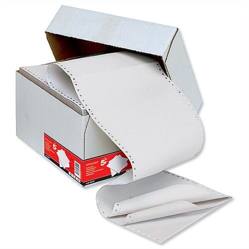 3 Part Carbonless Listing Paper Plain White 60gsm 700 Sheets 5 Star