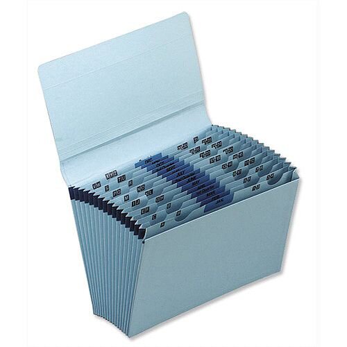 5 Star Premium Expanding File Foolscap Blue with Flap 16 Pockets A-Z 12 Months 1-31 5 Star Premium Expanding File Foolscap Blue with Flap 16 Pockets A-Z 12 Months 1-31