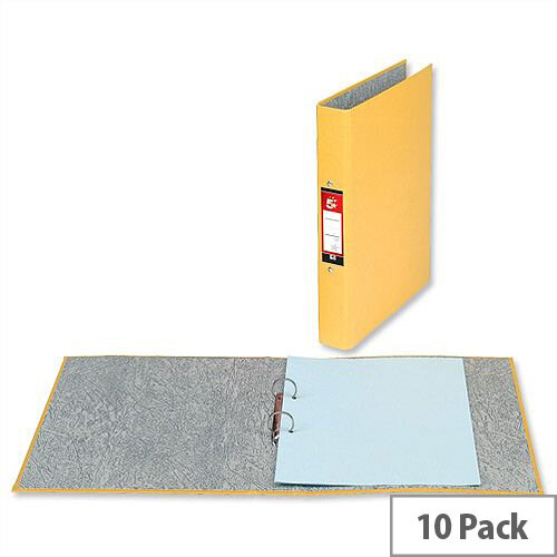 A4 Yellow Ring Binders 2 O-Ring Size 25mm Pack 10 5 Star