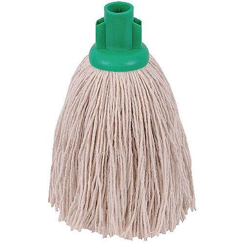 2Work 12oz Twine Rough Socket Mop Head Green Pack of 10 PJTG1210I