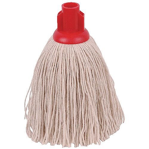 2Work 12oz Twine Rough Socket Mop Head Red Pack of 10 PJTR1210I