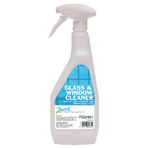 2Work Glass and Window Cleaner 750ml Trigger Spray Pack of 6