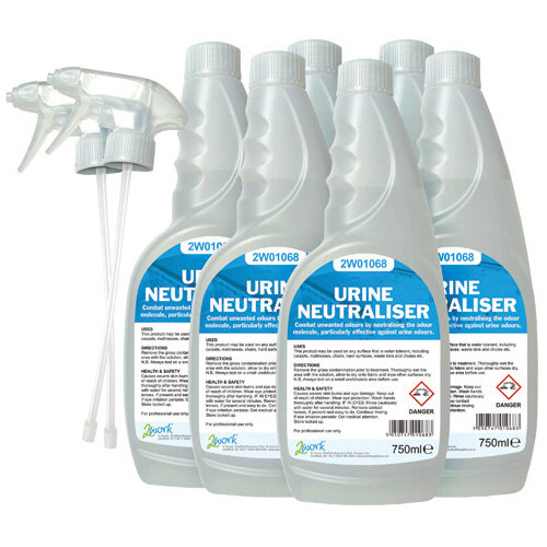 2Work Pack of 6 Urine Neutraliser 750ml 208