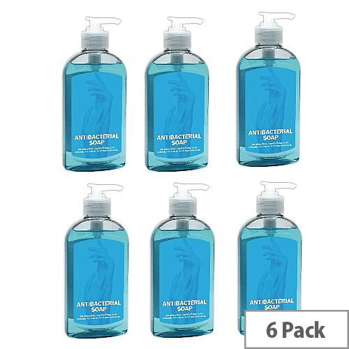 2Work Antibacterial Pump Liquid Hand Soaps 300ml (Pack of 6) 2W30037 2Work Antibacterial Pump Liquid Hand Soaps 300ml (Pack of 6) 2W30037