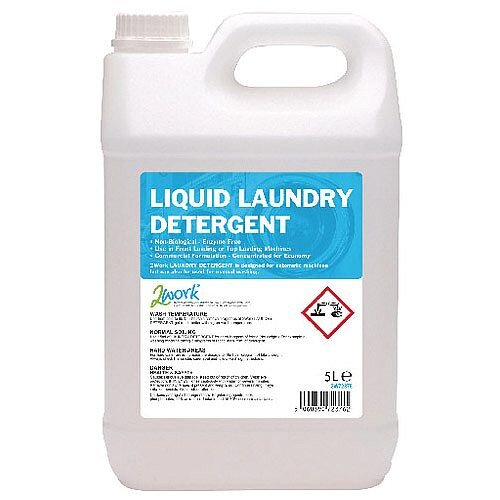 2Work Liquid Laundry Washing Detergent 5L Auto Dosing 2W72375