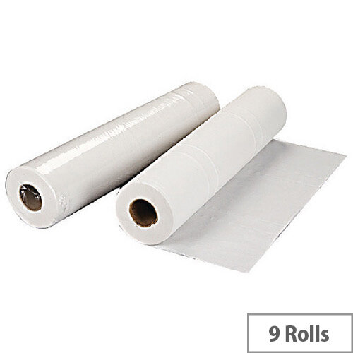 2Work Hygiene Cleaning Paper Rolls 2-Ply 500mm x 40m Pack 9 White Rolls