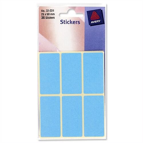 Avery Blue Labels 50x25mm 10 x 36 Labels (360 in Total) 32-224 Avery Blue Labels 50x25mm 10 x 36 Labels (360 in Total) 32-224