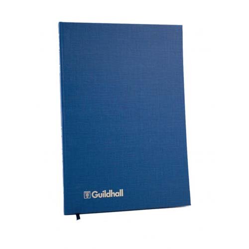 Guildhall Account Book Casebound 298x203mm 16 Cash Column 80 Pages Blue 31/16Z