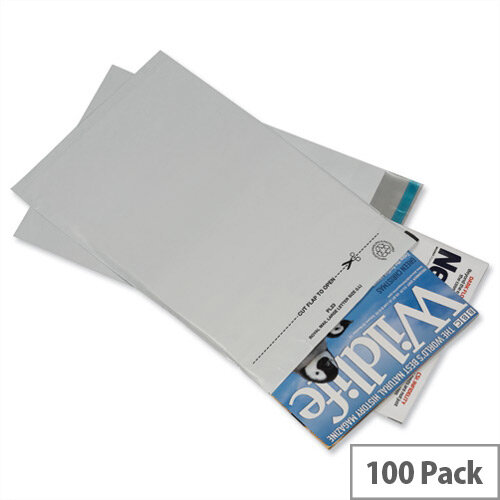 GoSecure Lightweight Polythene Envelopes C4 235x310mm Polythene Envelope Pack 100